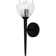 Quoizel Shea 1Light Wall Sconce, Matte Black/Glass - SHA8806MBK