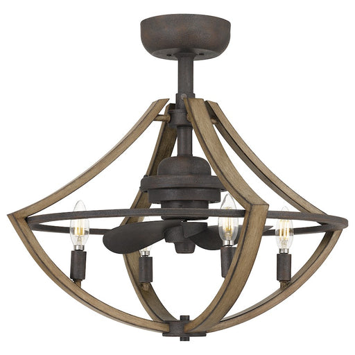 Quoizel Shire 4 Light Fandelier, Rustic Black