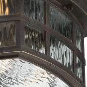 Quoizel Stonington 12in 2-Light Outdoor Lantern | Coastal Palladian Bronze and Clear Water Glass | Porch & Patio | 12 x 12 x 5.75 in | Model SNN1612PN
