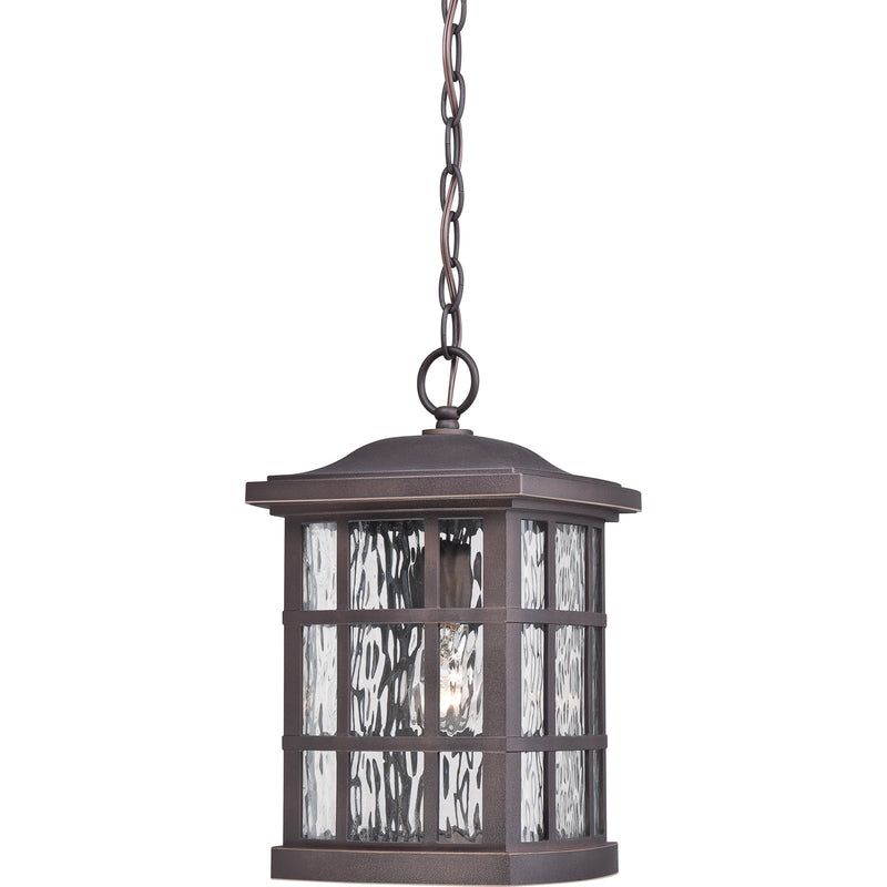 Quoizel Stonington 9.5in 1-Light Outdoor Wall Lantern | Traditional Palladian Bronze and Clear Water Glass | Front Porch & Entryway | Model SNN1909PN