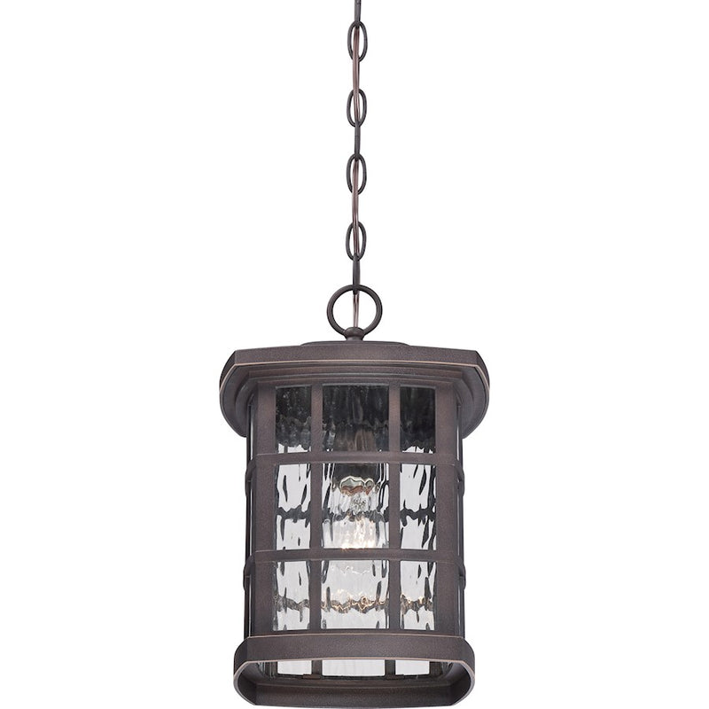 Quoizel Stonington 9.5in 1-Light Outdoor Wall Lantern | Traditional Palladian Bronze and Clear Water Glass | Front Porch & Entryway | Model SNN1909PN