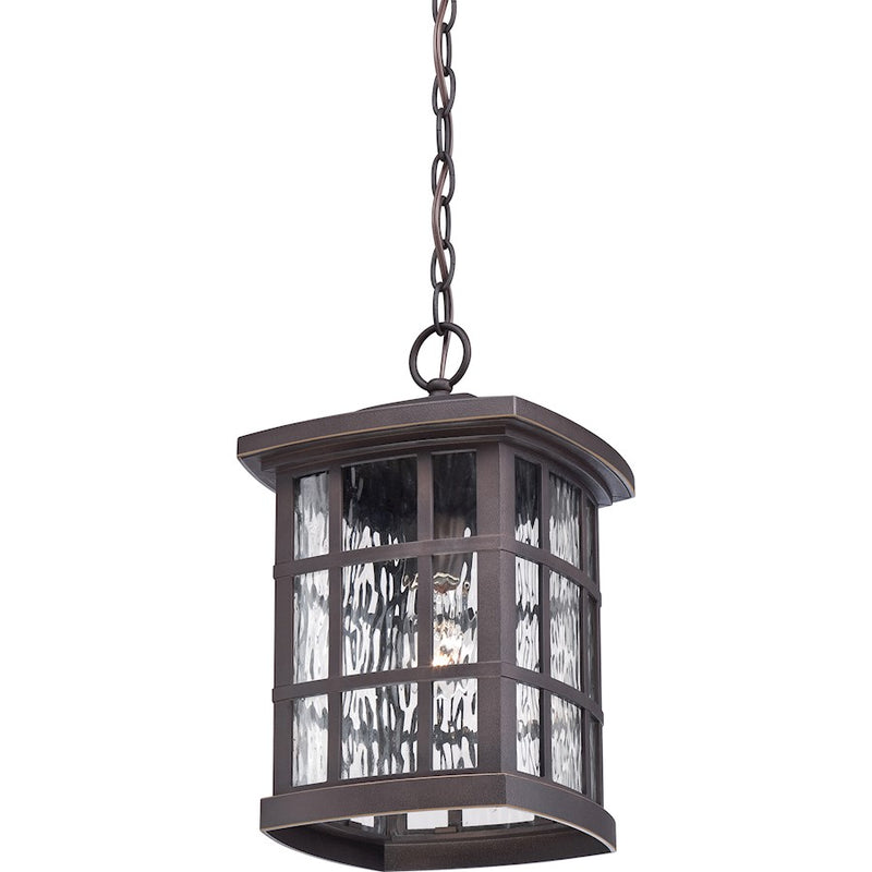 Quoizel Stonington 9.5in 1-Light Outdoor Wall Lantern | Traditional Palladian Bronze and Clear Water Glass | Front Porch & Entryway | Model SNN1909PN
