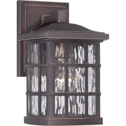 Quoizel Stonington 10in 1-Light Outdoor Wall Lantern | Traditional Palladian Bronze and Clear Water Glass | Entryway & Porch | Model SNN8406PN