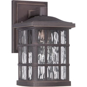Quoizel Stonington 10in 1-Light Outdoor Wall Lantern | Traditional Palladian Bronze and Clear Water Glass | Entryway & Porch | Model SNN8406PN
