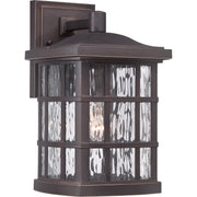 Quoizel Stonington 13in 1-Light Outdoor Wall Lantern | Traditional Palladian Bronze and Clear Water Glass | Porch & Patio | Model SNN8408PN