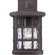 Quoizel Stonington 13in 1-Light Outdoor Wall Lantern | Traditional Palladian Bronze and Clear Water Glass | Porch & Patio | Model SNN8408PN