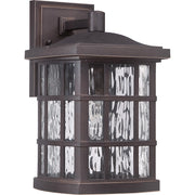 Quoizel Stonington 13in 1-Light Outdoor Wall Lantern | Traditional Palladian Bronze and Clear Water Glass | Porch & Patio | Model SNN8408PN