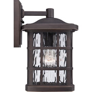 Quoizel Stonington 13in 1-Light Outdoor Wall Lantern | Traditional Palladian Bronze and Clear Water Glass | Porch & Patio | Model SNN8408PN