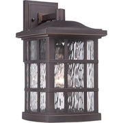 Quoizel Stonington 15in 1-Light Outdoor Wall Lantern | Traditional Palladian Bronze and Clear Water Glass | Porch & Patio | Model SNN8409PN