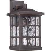 Quoizel Stonington 15in 1-Light Outdoor Wall Lantern | Traditional Palladian Bronze and Clear Water Glass | Porch & Patio | Model SNN8409PN