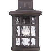 Quoizel Stonington 15in 1-Light Outdoor Wall Lantern | Traditional Palladian Bronze and Clear Water Glass | Porch & Patio | Model SNN8409PN
