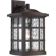 Quoizel Stonington 12in 1-Light Outdoor Wall Lantern | Traditional Palladian Bronze and Clear Water Glass | Front Porch & Entryway | Model SNN8411PN