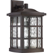 Quoizel Stonington 12in 1-Light Outdoor Wall Lantern | Traditional Palladian Bronze and Clear Water Glass | Front Porch & Entryway | Model SNN8411PN
