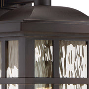Quoizel Stonington 12in 1-Light Outdoor Wall Lantern | Traditional Palladian Bronze and Clear Water Glass | Front Porch & Entryway | Model SNN8411PN
