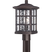 Quoizel Stonington 16in 1-Light Outdoor Lantern | Traditional Palladian Bronze and Clear Water Glass | Front Door & Porch | Model SNN9009PN