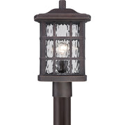 Quoizel Stonington 16in 1-Light Outdoor Lantern | Traditional Palladian Bronze and Clear Water Glass | Front Door & Porch | Model SNN9009PN