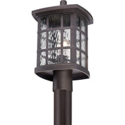 Quoizel Stonington 16in 1-Light Outdoor Lantern | Traditional Palladian Bronze and Clear Water Glass | Front Door & Porch | Model SNN9009PN
