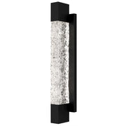Quoizel Solace Lt 24" Outdoor Lantern, Black/Handmade Clear Text - SOL8504MBK