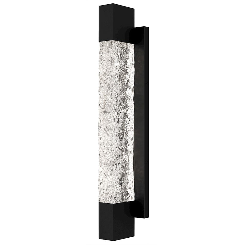 Quoizel Solace Lt 24" Outdoor Lantern, Black/Handmade Clear Text - SOL8504MBK