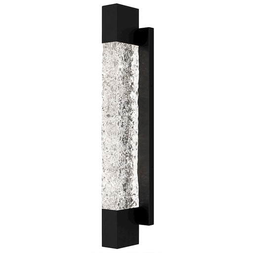 Quoizel Solace Lt 24" Outdoor Lantern, Black/Handmade Clear Text - SOL8504MBK