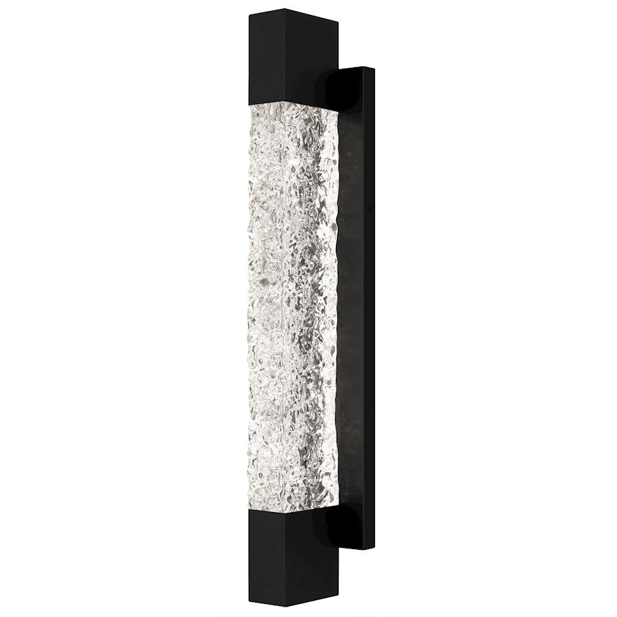 Quoizel Solace Lt 24" Outdoor Lantern, Black/Handmade Clear Text - SOL8504MBK