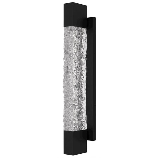 Quoizel Solace Lt 24" Outdoor Lantern, Black/Handmade Clear Text