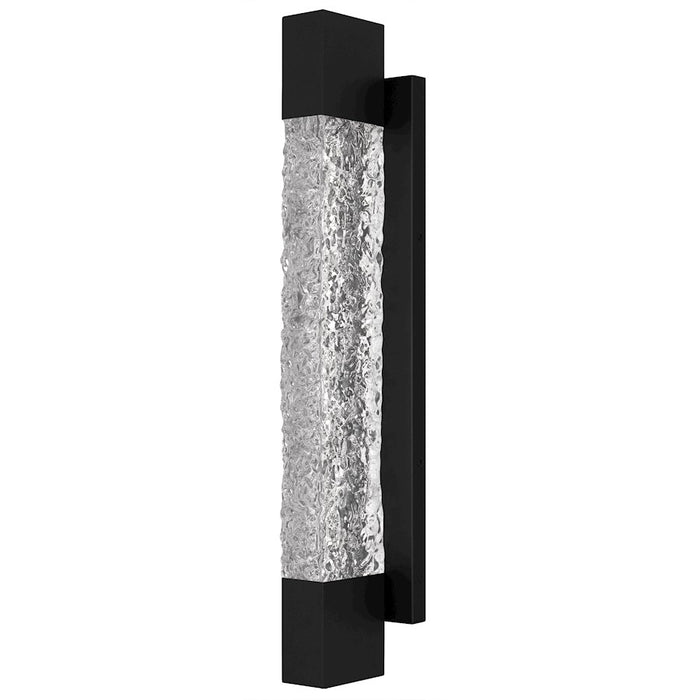 Quoizel Solace Lt 24" Outdoor Lantern, Black/Handmade Clear Text