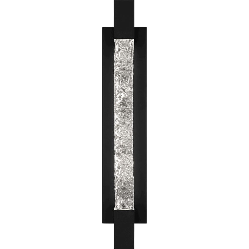 Quoizel Solace Lt 24" Outdoor Lantern, Black/Handmade Clear Text