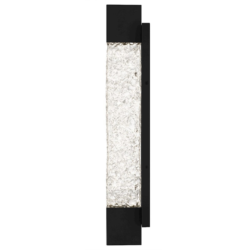 Quoizel Solace Lt 24" Outdoor Lantern, Black/Handmade Clear Text