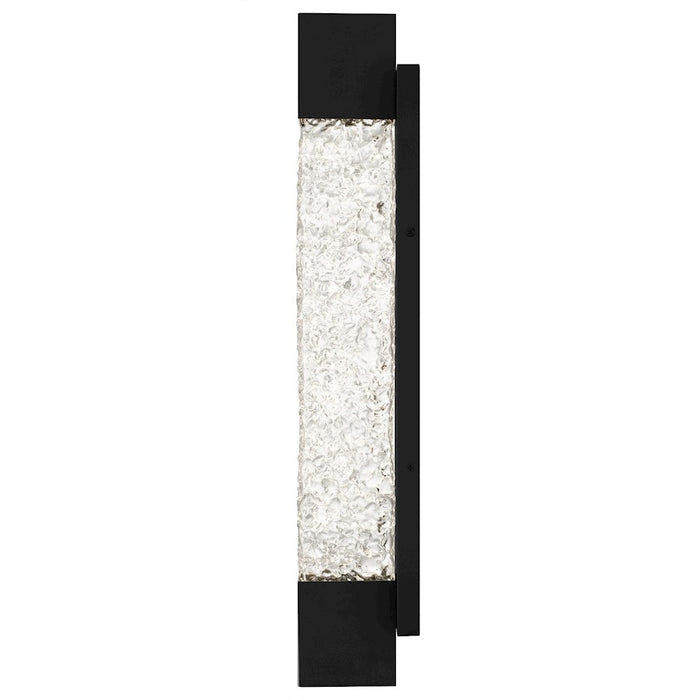 Quoizel Solace Lt 24" Outdoor Lantern, Black/Handmade Clear Text