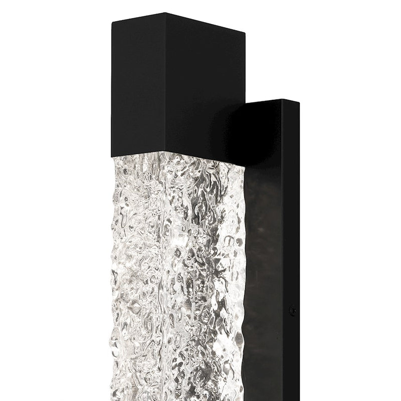 Quoizel Solace Lt 24" Outdoor Lantern, Black/Handmade Clear Text