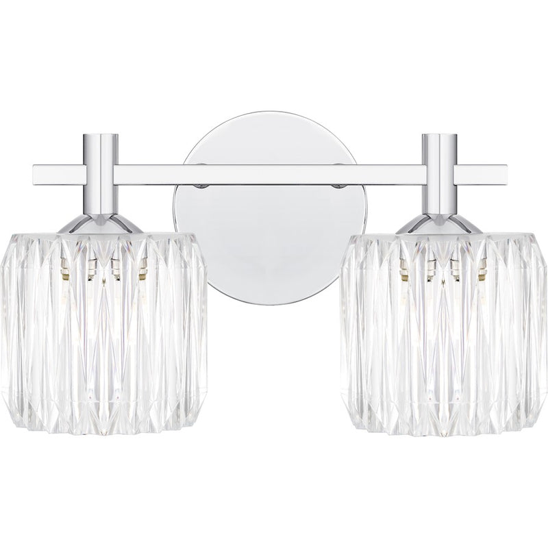 Quoizel Spade 2Light Bath Light, Polished Chrome/Clear Acrylic - SPD8614C