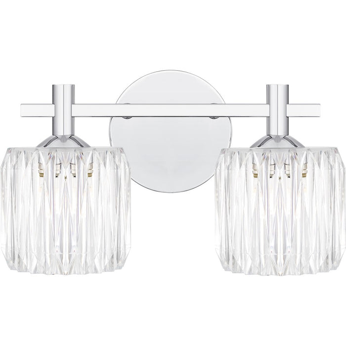 Quoizel Spade 2Light Bath Light, Polished Chrome/Clear Acrylic - SPD8614C