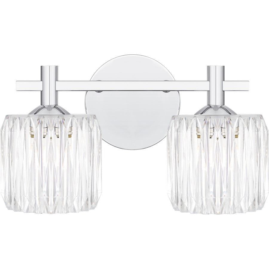 Quoizel Spade 2Light Bath Light, Polished Chrome/Clear Acrylic - SPD8614C