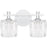 Quoizel Spade 2Light Bath Light, Polished Chrome/Clear Acrylic