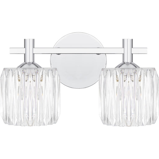 Quoizel Spade 2Light Bath Light, Polished Chrome/Clear Acrylic