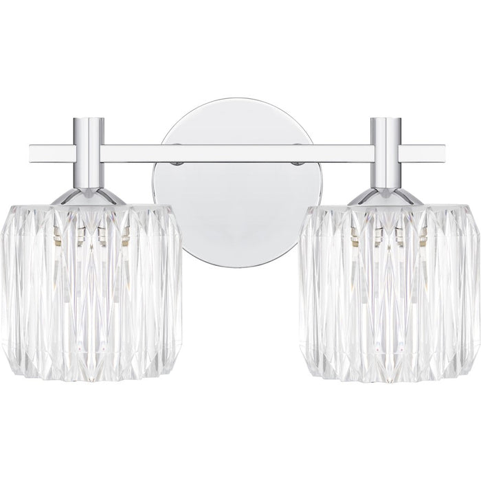 Quoizel Spade 2Light Bath Light, Polished Chrome/Clear Acrylic