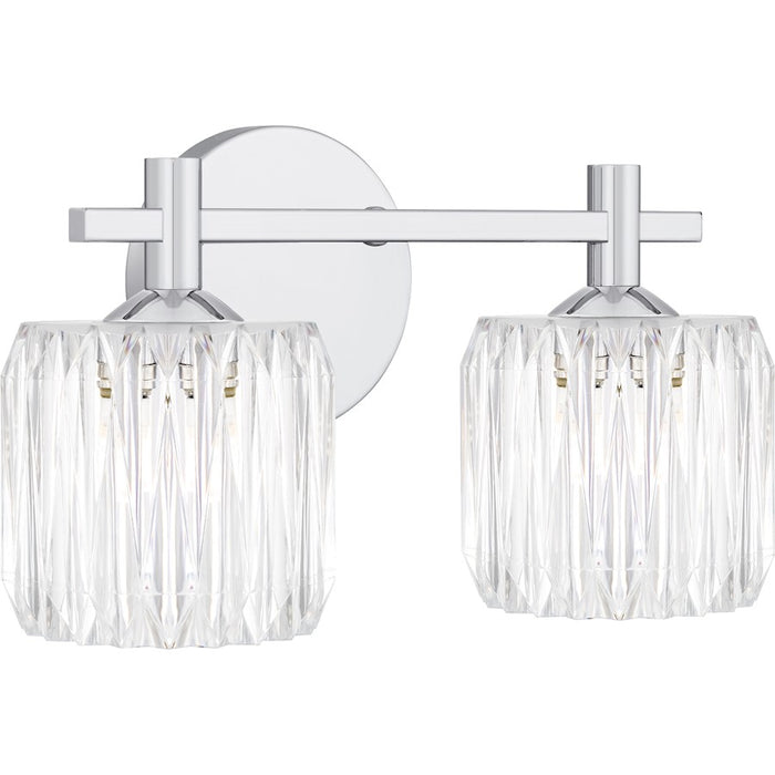 Quoizel Spade 2Light Bath Light, Polished Chrome/Clear Acrylic