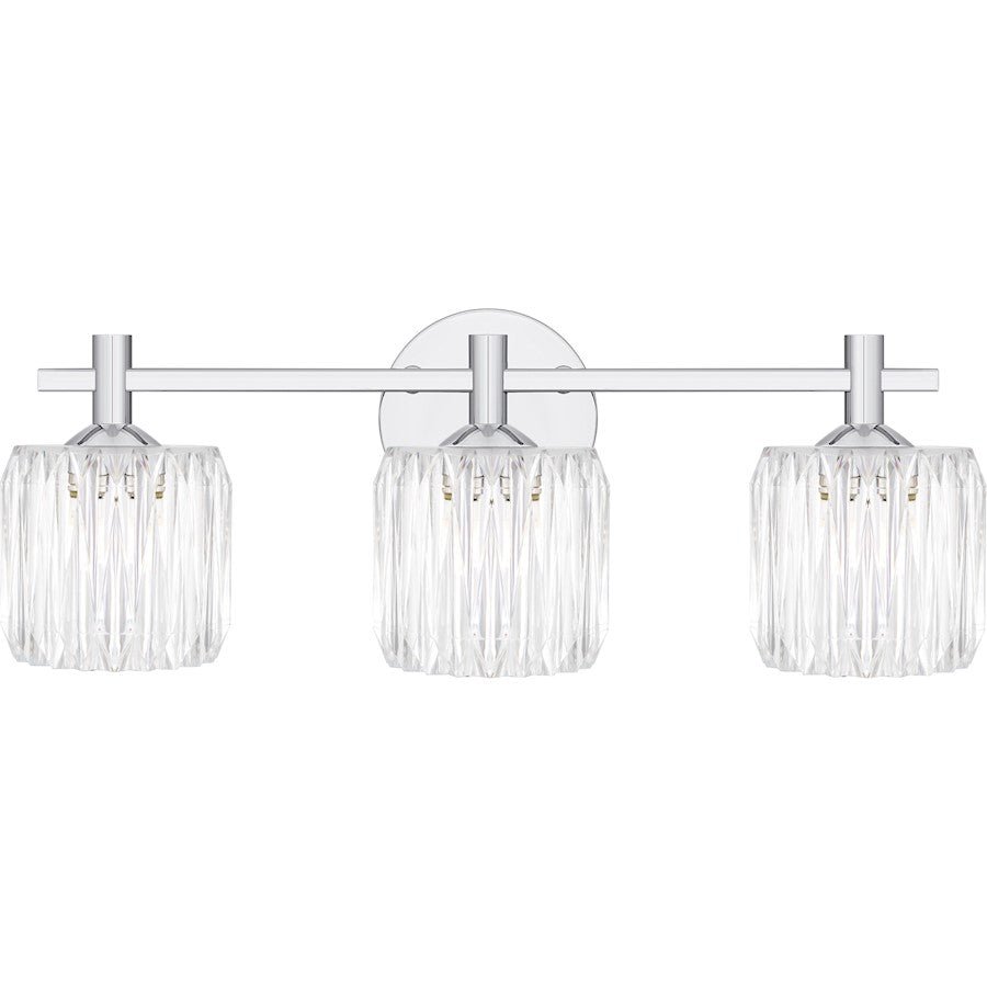Quoizel Spade 3Light Bath Light, Polished Chrome/Clear Acrylic - SPD8622C
