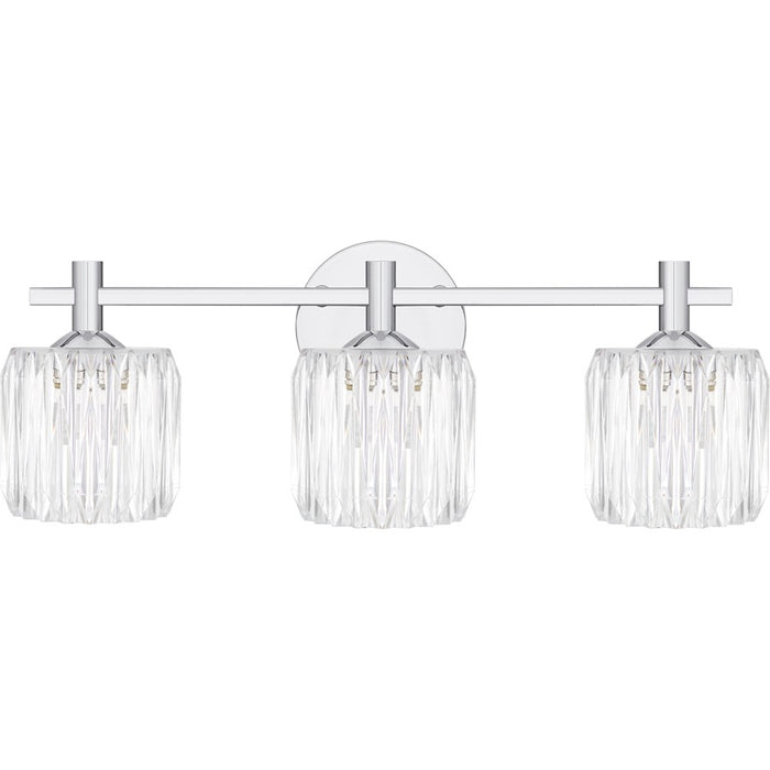 Quoizel Spade 3Light Bath Light, Polished Chrome/Clear Acrylic