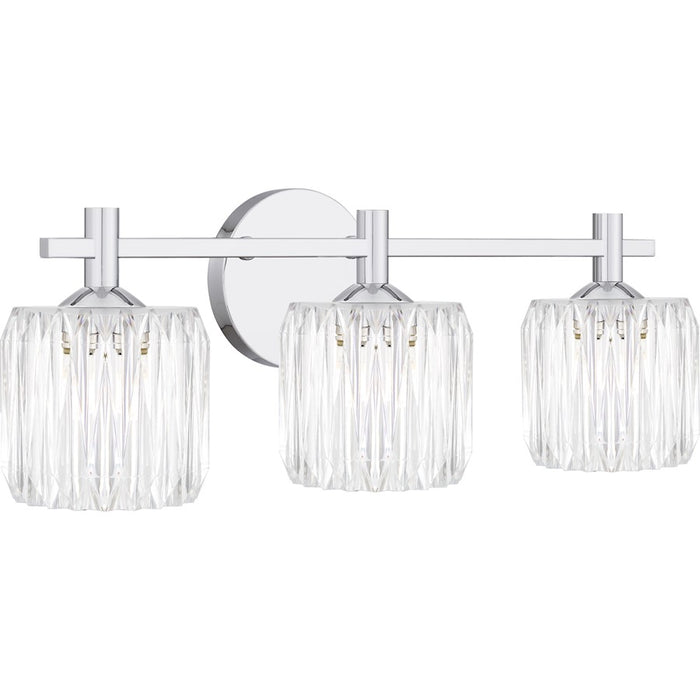 Quoizel Spade 3Light Bath Light, Polished Chrome/Clear Acrylic