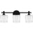 Quoizel Spade 3Light Bath Light, Matte Black/Clear Acrylic