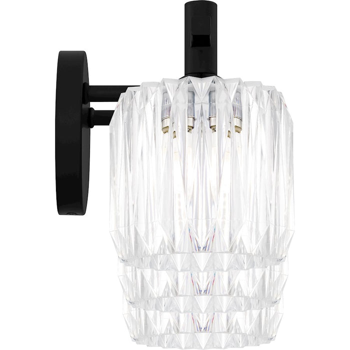 Quoizel Spade 3Light Bath Light, Matte Black/Clear Acrylic