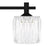 Quoizel Spade 3Light Bath Light, Matte Black/Clear Acrylic