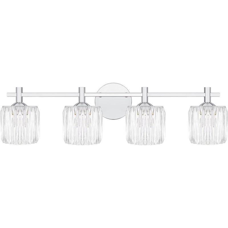 Quoizel Spade 4Light Bath Light, Polished Chrome/Clear Acrylic