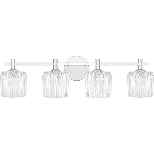 Quoizel Spade 4Light Bath Light, Polished Chrome/Clear Acrylic