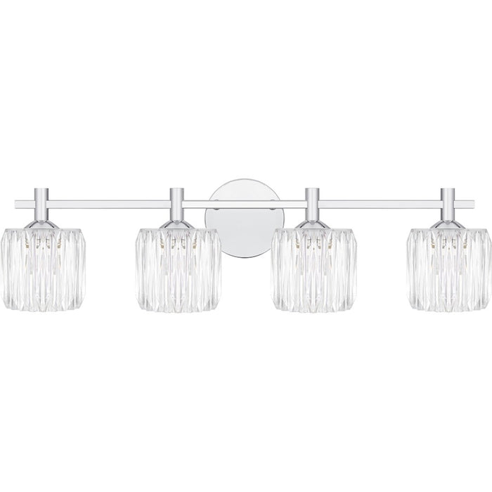 Quoizel Spade 4Light Bath Light, Polished Chrome/Clear Acrylic