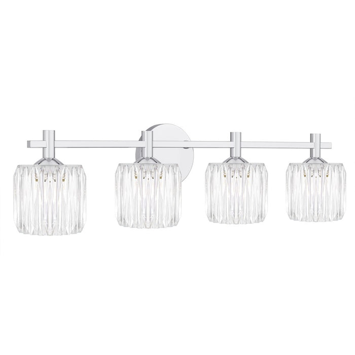 Quoizel Spade 4Light Bath Light, Polished Chrome/Clear Acrylic