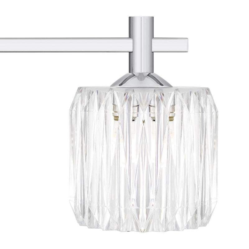 Quoizel Spade 4Light Bath Light, Polished Chrome/Clear Acrylic