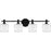 Quoizel Spade 4Light Bath Light, Matte Black/Clear Acrylic